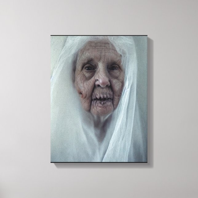Kommen Sie zu granny spooky Halloween Poster Leinwanddruck (Vorderseite)