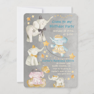 Kommen Sie zu meiner Geburtstagsparty des Elefante