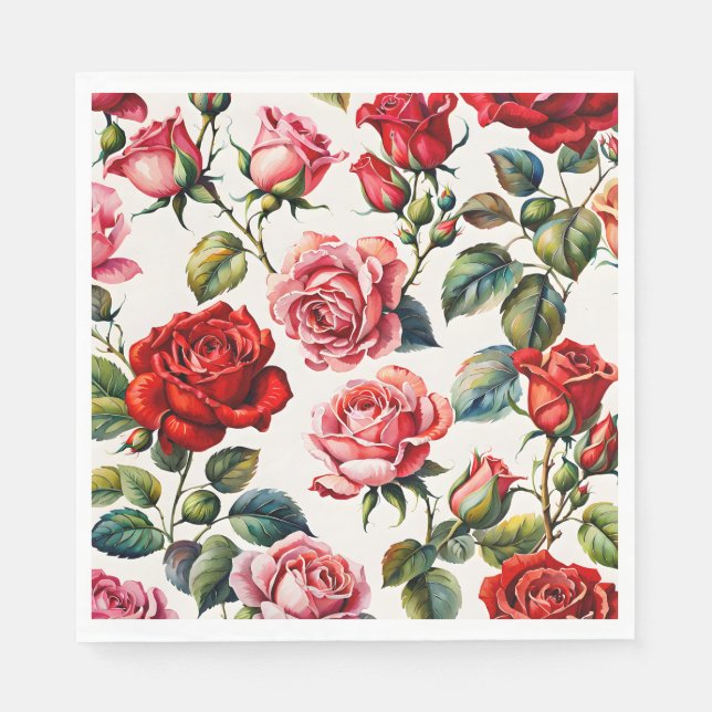 Kommen Sie zu Rose: Party Napkin Serviette (Vorderseite)
