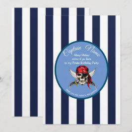 Kommen Sie zu uns für ein Piratenabenteuer Einladung