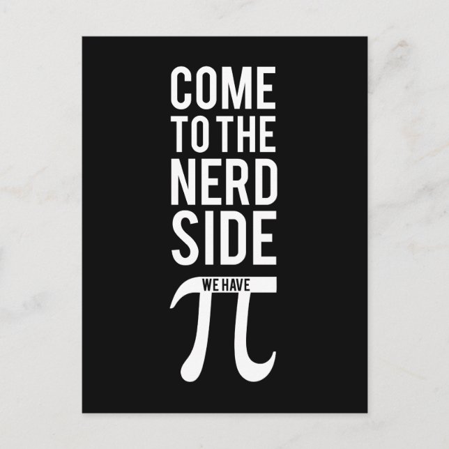Kommen Sie zum Nerd Postkarte (Vorderseite)