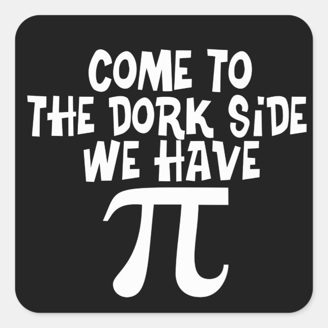 Kommen Sie zur Depp Side! Quadratischer Aufkleber (Vorderseite)