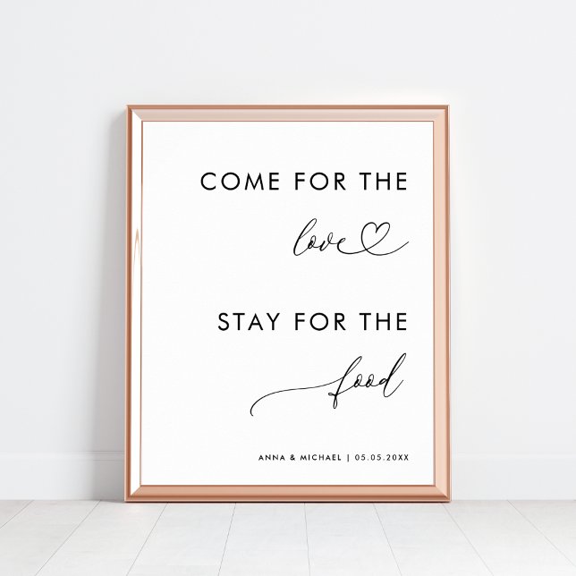 Kommen Sie zur Liebe Bleibe für Food Heart Wedding Poster (Von Creator hochgeladen)