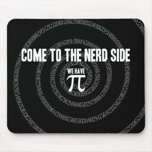 Kommen Sie zur Nerd-Seite für Pi auf Black Mousepad (Vorne)