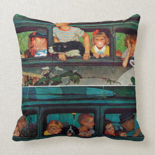 Kommen und Gehen durch Norman Rockwell Kissen