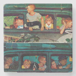 Kommen und Gehen durch Norman Rockwell Steinuntersetzer