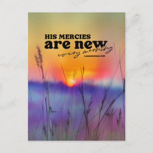 Kommentare 3:23 Seine Mercies sind neue Bibel Vers Postkarte