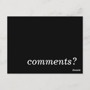 Kommentare? Postkarte