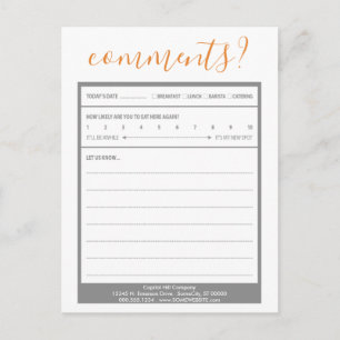 Kommentarkarte der Mailingliste Postkarte