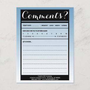 Kommentarkarte mit Logo Postkarte