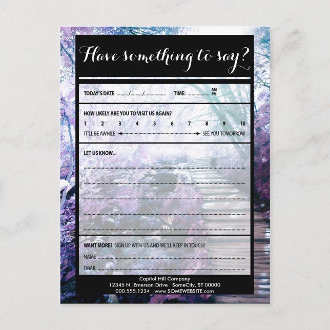 Kommentarkarte (Punkt 1) Postkarte (Vorderseite)