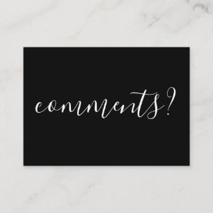 Kommentarkarte Visitenkarte
