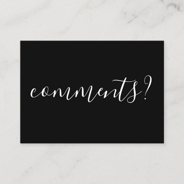 Kommentarkarte Visitenkarte (Vorderseite)