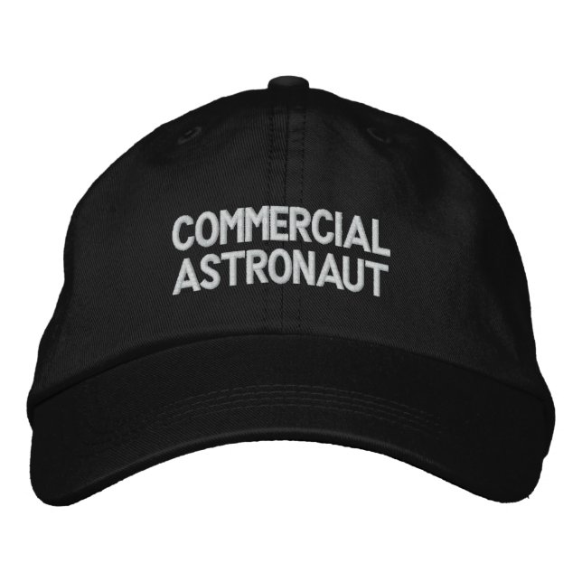 Kommerziell Astronaut Bestickte Baseballkappe (Vorderseite)