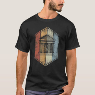 Kommerziell Bank Retro Vintag Style Finance Accoun T-Shirt