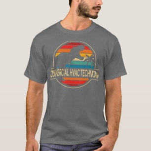 Kommerziell Hvac Technician Dinosaur T-Shirt