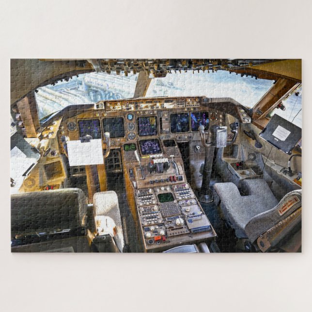 Kommerziell Jet Cockpit Puzzle (Horizontal)
