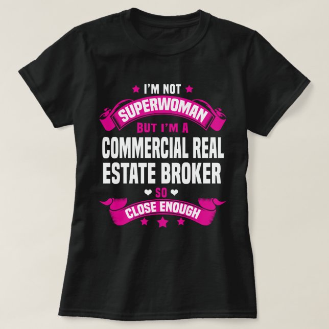Kommerziell Real Anwesen Broker T-Shirt (Design vorne)