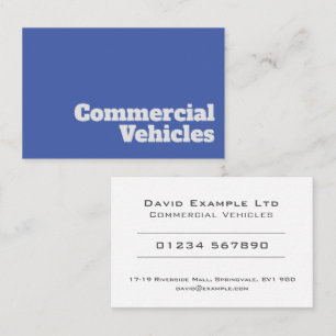 Kommerzielle Fahrzeugkonzeption fett und eindeutig Visitenkarte