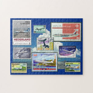 Kommerzielle Flugzeuge Postage Briefmarke Puzzle