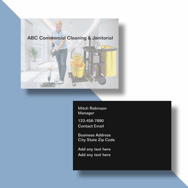 Kommerzielle Reinigung und Janiotorial Visitenkarte (Von Creator hochgeladen)