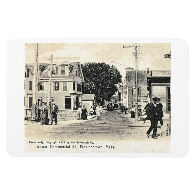 Kommerzielle Straße, Provincetown, Vintage Postkar Magnet (Horizontal)