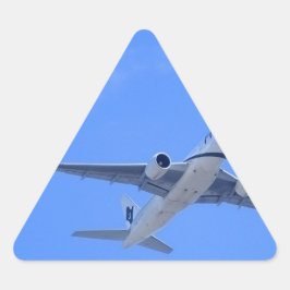 Kommerzieller Airliner Dreieckiger Aufkleber