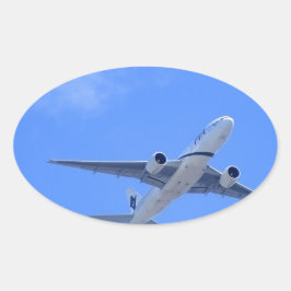 Kommerzieller Airliner Ovaler Aufkleber