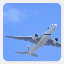 Kommerzieller Airliner Quadratischer Aufkleber