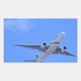 Kommerzieller Airliner Rechteckiger Aufkleber
