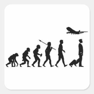 Kommerzieller Pilot Quadratischer Aufkleber