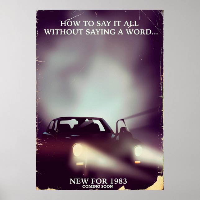 kommerzielles Auto der 80er Jahre Poster (Vorne)