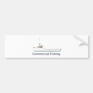 Kommerzielles Fischen deadrise Boot Autoaufkleber