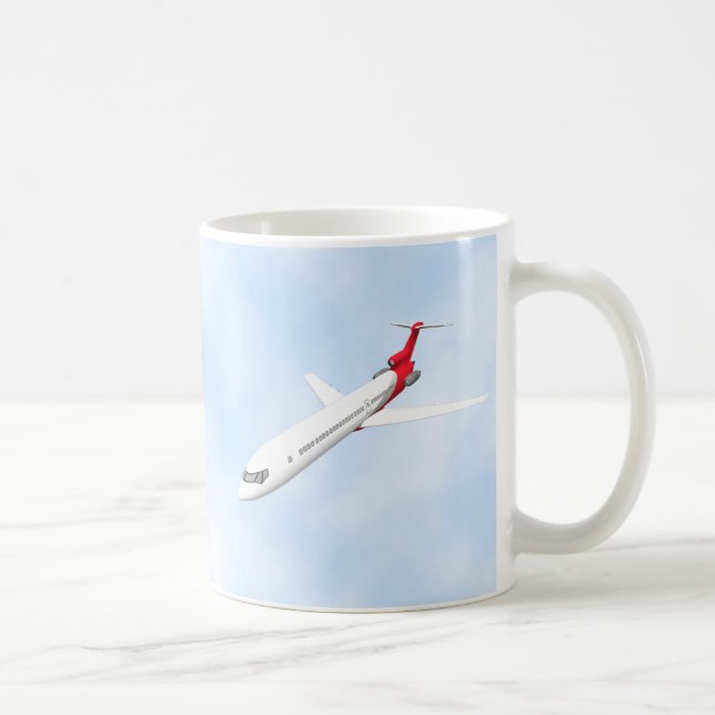 Kommerzielles Jet-Flugzeug: Modell 3D: Kaffeetasse (Rechts)