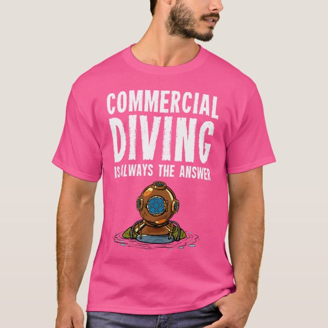 Kommerzielles Tauchen T-Shirt (Vorderseite)