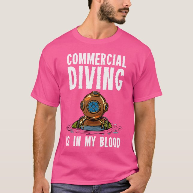 Kommerzielles Tauchen T-Shirt (Vorderseite)