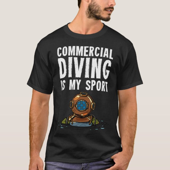 Kommerzielles Tauchen T-Shirt (Vorderseite)