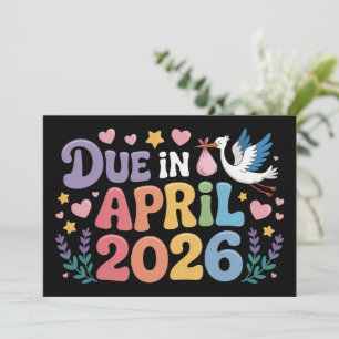 Kommt April 2026 fällig in neues Baby Mutterschaft Einladung