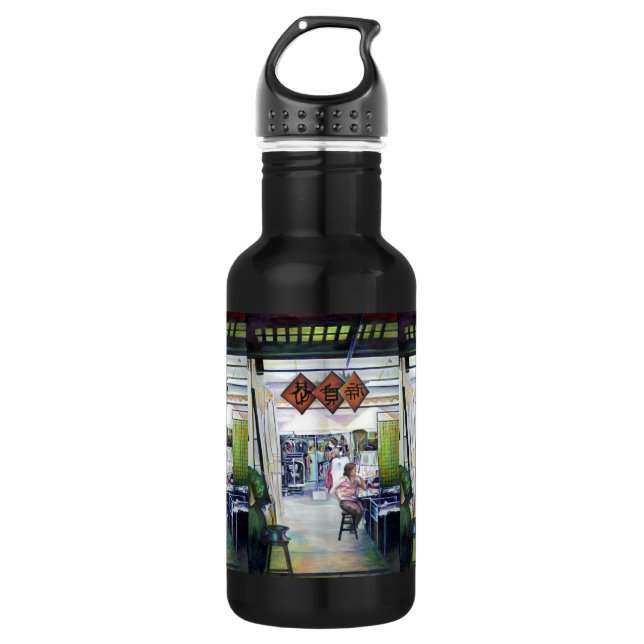 Kommt dieser Drache mit Trainingsrädern? Edelstahlflasche (Vorderseite)