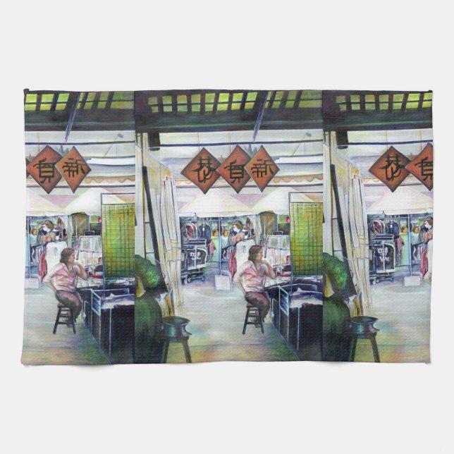 Kommt dieser Drache mit Trainingsrädern? Geschirrtuch (Horizontal)