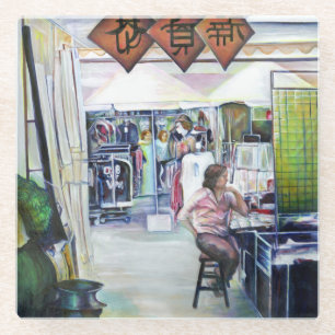 Kommt dieser Drache mit Trainingsrädern? Glasuntersetzer