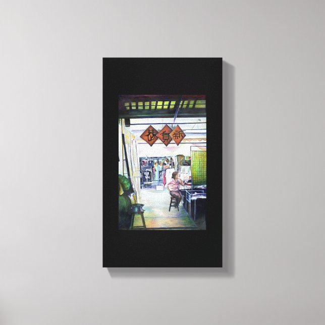 Kommt dieser Drache mit Trainingsrädern? Leinwanddruck (Vorderseite)