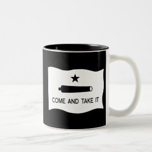 Kommt es Flagge ~ Texas nehmen Zweifarbige Tasse