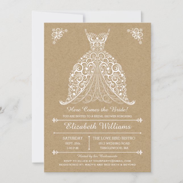 Kommt hier die Braut! Brautparty Einladung (Vorderseite)