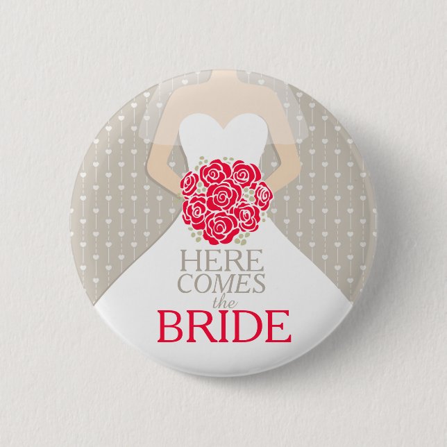 Kommt hier die Braut-Probe, die roten Knopf Button (Vorderseite)