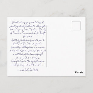 Kommt und schaut ihn an Weihnachtspostkarte Postkarte