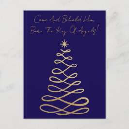 Kommt und schaut ihn an | Weihnachtspostkarte Postkarte