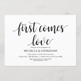 Kommt zuerst Liebe, Verlobung, die Party einlädt Einladung