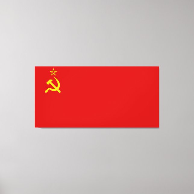 Kommunales Russland Flaggenstaat UdSSR Leinwanddruck (Vorderseite)