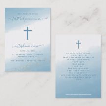 Kommune Cross Blue Watercolor Business Card